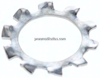 Zahnscheibe DIN 6797A, außengezahnt, 15mm (M 14), Stahl verzinkt