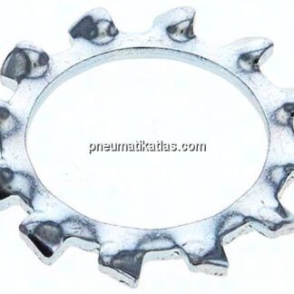 Zahnscheibe DIN 6797A, außengezahnt, 17mm (M 16), Stahl verzinkt