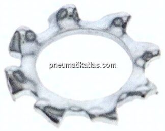 Zahnscheibe DIN 6797A, außengezahnt, 6,4mm (M 6), Stahl verzinkt