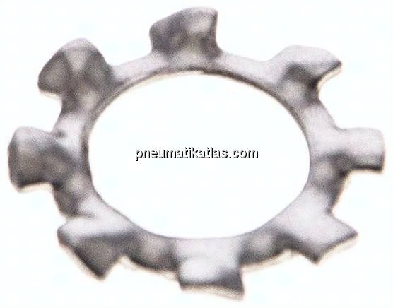 Zahnscheibe DIN 6797A, außengezahnt, 8,4mm (M 8), Edelstahl A2