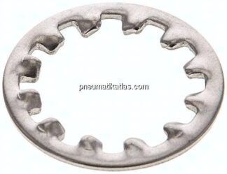 Zahnscheibe DIN 6797J, innengezahnt, 17mm (M 16), Edelstahl A2