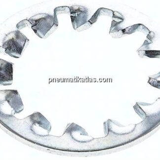 Zahnscheibe DIN 6797J, innengezahnt, 19mm (M 18), Stahl verzinkt