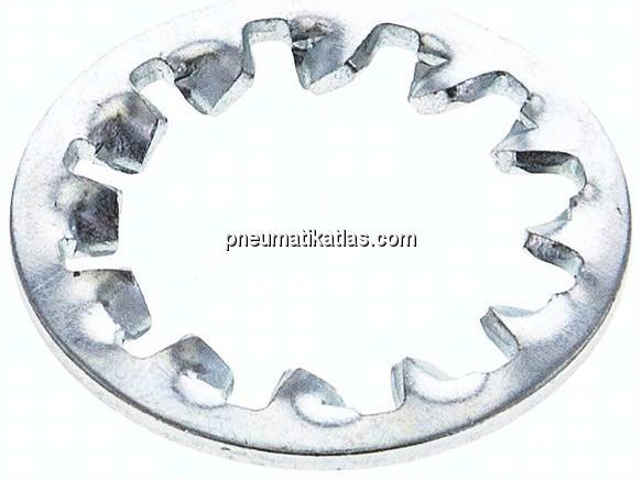 Zahnscheibe DIN 6797J, innengezahnt, 19mm (M 18), Stahl verzinkt