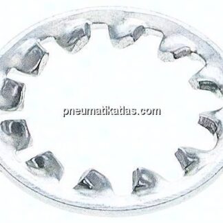 Zahnscheibe DIN 6797J, innengezahnt, 5,3mm (M 5), Edelstahl A2