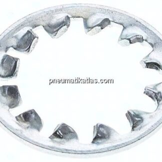 Zahnscheibe DIN 6797J, innengezahnt, 6,4mm (M 6), Edelstahl A2