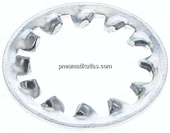 Zahnscheibe DIN 6797J, innengezahnt, 8,4mm (M 8), Edelstahl A2