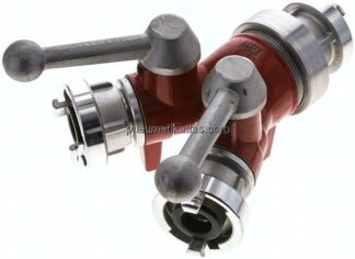 Storz-Verteiler 25-D -> 2x 25-D, Kugelabsperrung