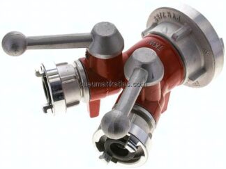 Storz-Verteiler 52-C -> 2x 25-D, Kugelabsperrung