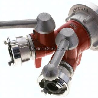 Storz-Verteiler 52-C -> 2x 25-D, Kugelabsperrung
