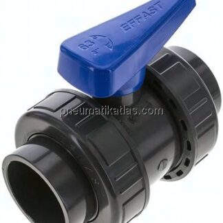 Klebemuffen-Kugelhahn, PVC-U / EPDM, 63mm (Wasserausf.)