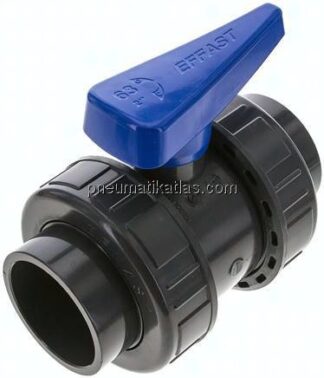 Klebemuffen-Kugelhahn, PVC-U / EPDM, 63mm (Wasserausf.)