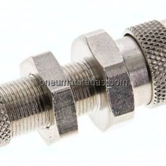 Schott-Kupplungsdose (NW2,7) 4,3x3mm Schlauch, Messing vernickelt