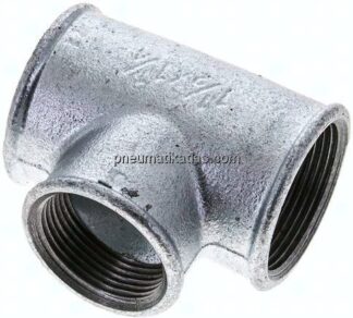 T-Stück Rp 1-1/2"-Rp 1-1/4"-Rp 1-1/2" (IG), Temperguss verzinkt