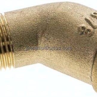 45°-Einschraubwinkel Rp 3/8"(IG)-R 3/8"(AG), Messing
