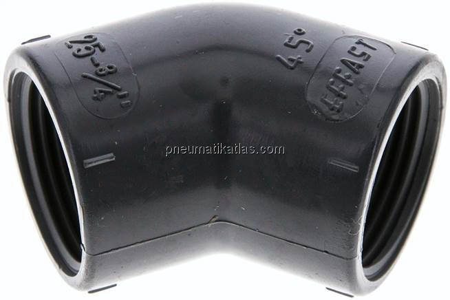 45°-Winkel Rp 3/4" (IG), PVC-U