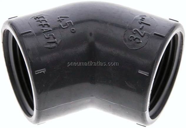 45°-Winkel Rp 1" (IG), PVC-U