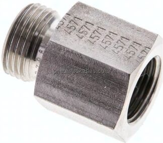 Aufschraub-Schneidringverschr. G 3/8"-12 L (M18x1,5), ohne Mutter & Schneidring, 1.4571