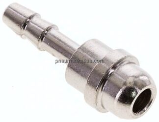 Tülle Messing vernickelt, G 1/4"-4mm, ohne Mutter