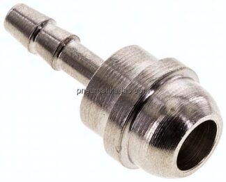 Tülle Messing vernickelt, G 3/8"-4mm, ohne Mutter
