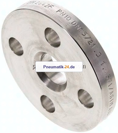 Losflansch DN15-PN10, DIN 2642, 1.4571 Vollmaterial