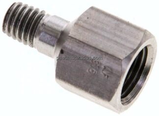 Adapter gerade (Schmiernippel) M 6 (konisch) AG - Rp 1/8" IG