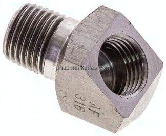 Winkelstück 45° (Schmiernippel) M 10x1 (konisch) AG - M 10x1 IG