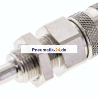 Schott-Kupplungsdose (NW5) 6 (1/4")mm Schlauch, Messing vernickelt