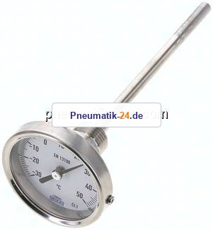 Bimetallthermometer, waagerecht D63/-30 bis +50°C/160mm