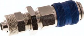 Schott-Kupplungsdose (NW5) 8x6mm Schlauch, Messing vernickelt