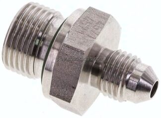 Doppelnippel G 3/8"-UNF 7/16"-20(JIC), 1.4571