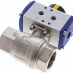 Pneumat. Messing-Kugelhahn, G 1", doppeltwirkend