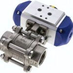 Pneumat. Edelstahl-Kugelhahn, G 1", doppeltwirkend