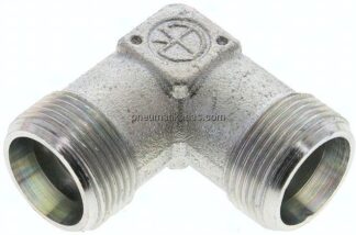 Winkel-Schneidringverschraubung 16 S (M24x1,5), ohne Mutter & Schneidring, Stahl verzinkt