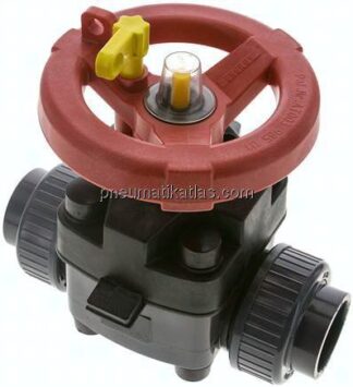 PVC-Membranventil (Hand) PVC / EPDM, 40mm Klebemuffe