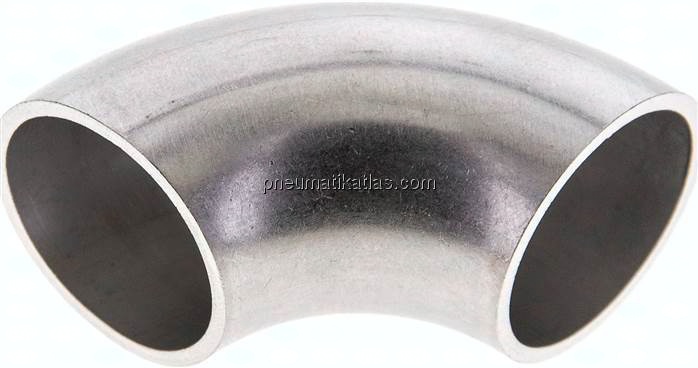Rohrbogen Typ3, 25,0x1,5mm, 1.4571, geschweißt, EN 10253 Typ A (DIN 2605)