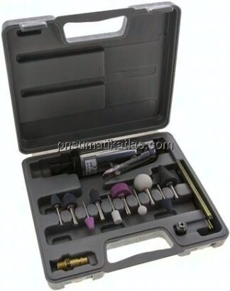 Stabschleiferset im Koffer inkl. Spannzange 3 & 6 mm sowie je 5 Korund-Schleifer 3 & 6 mm, 22000 U/m