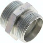 Gerade Schneidringverschraubung 28 L (M36x2), ohne Mutter & Schneidring, Stahl verzinkt