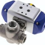 Pneumat. 3-Wege-Kugelhahn (T1), doppeltwirkend, G 1/2", ES