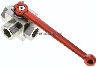 Hochdruck-3-Wege Kugelhahn, L-Bohrung, G 3/4", 0 - 420bar