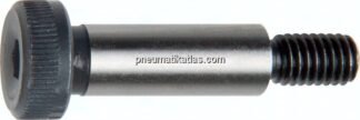 Passschraube ähnlich ISO 7379, 4x4mm-M 3 Stahl 12.9 blank (schwarz)