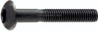 Linsenkopfschraube ISO 7380-1, M 10x16, Stahl blank (schwarz) 10.9