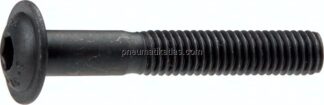 Linsenkopfschraube mit Flansch ISO 7380-2, M 12x20, Stahl blank (schwarz) 10.9