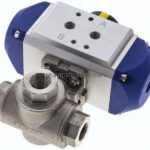 Pneumat. 3-Wege-Kugelhahn (T1), doppeltwirkend, G 3/8", ES