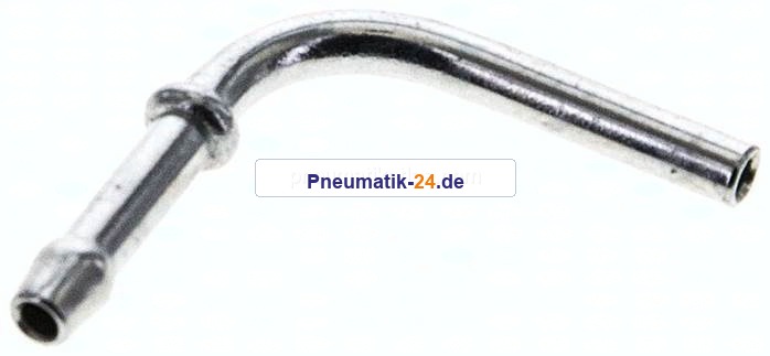 90°-Schlauchnippel Rohr 4, Schl. 3 - 4mm, Stahl verzinkt