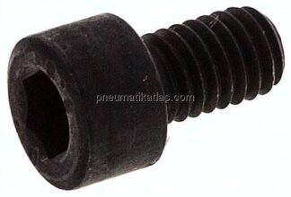 Zylinderschraube DIN 912, M 6x10, Stahl blank (schwarz) 8.8