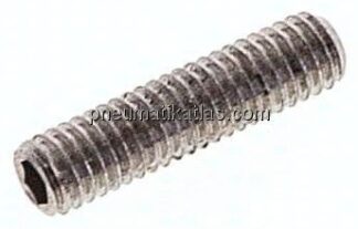 Gewindestift DIN 913 / ISO 4026, M 3x12, Edelstahl A2
