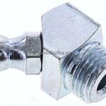 45° Kegelschmiernippel, R 1/8", Stahl verzinkt (4-kant)