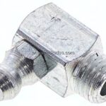 90° Kegelschmiernippel, M 8x1 (konisch), Stahl verzinkt (4-kant)