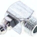 90° Kegelschmiernippel, R 1/8", Stahl verzinkt (4-kant)