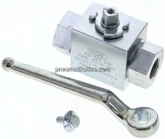 Hochdruck-Kugelhahn, Stahl, G 3/8", 0 - 500bar